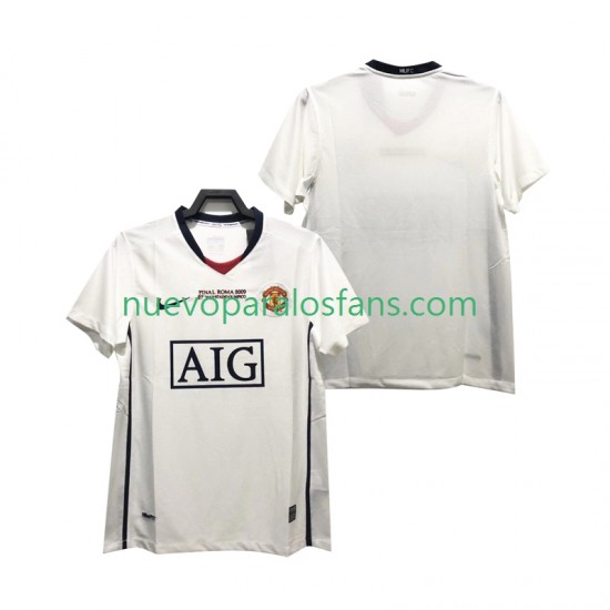 Camiseta de Fútbol Manchester United Champions League 2009 Retro Hombre Exterior 2008 Manga Corta