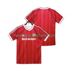 Camiseta de Fútbol Manchester United 1990 1992 Retro Hombre Casa Manga Corta