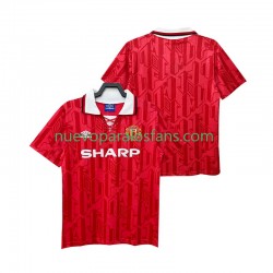 Camiseta de Fútbol Manchester United 1992 Retro Hombre Casa 1994 Manga Corta
