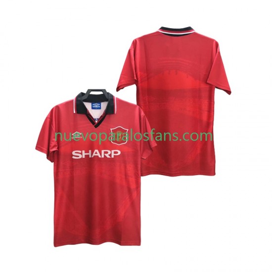 Camiseta de Fútbol Manchester United 1996 Retro Hombre Casa 1994 Manga Corta