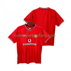 Camiseta de Fútbol Manchester United 2000 Retro Hombre Casa 2002 Manga Corta