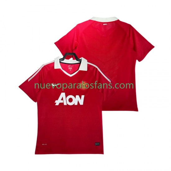 Camiseta de Fútbol Manchester United Retro Hombre Casa 2011 2010 Manga Corta