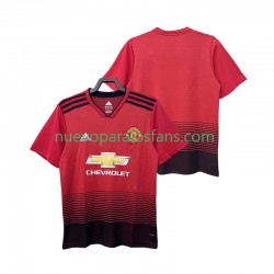Camiseta de Fútbol Manchester United 2018 2019 Retro Hombre Casa Manga Corta