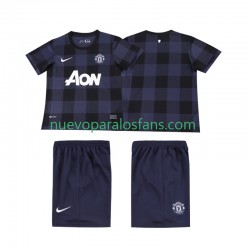 Camiseta de Fútbol Manchester United 2013 2014 Retro Niño Exterior Manga Corta
