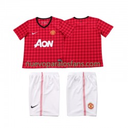 Camiseta de Fútbol Manchester United 2012 2013 Retro Niño Casa Manga Corta