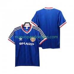 Camiseta de Fútbol Manchester United 1986 1988 Retro Hombre Tercera Manga Corta