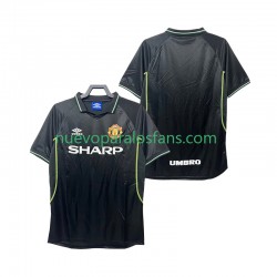 Camiseta de Fútbol Manchester United Retro Hombre Tercera 1998 1999 Manga Corta