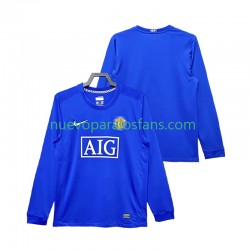 Camiseta de Fútbol Manchester United 2009 Retro Hombre Tercera 2008 Manga Larga