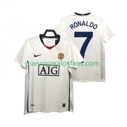 Camiseta de Fútbol Manchester United Ronaldo 7 Premier League 2009 Retro Hombre Exterior 2008 Manga Corta