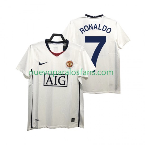 Camiseta de Fútbol Manchester United Ronaldo 7 Premier League 2009 Retro Hombre Exterior 2008 Manga Corta
