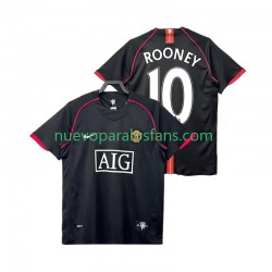 Camiseta de Fútbol Manchester United Rooney 10 2007 Retro Hombre Exterior 2008 Manga Corta