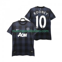 Camiseta de Fútbol Manchester United Rooney 10 2013 2014 Retro Hombre Exterior Manga Corta