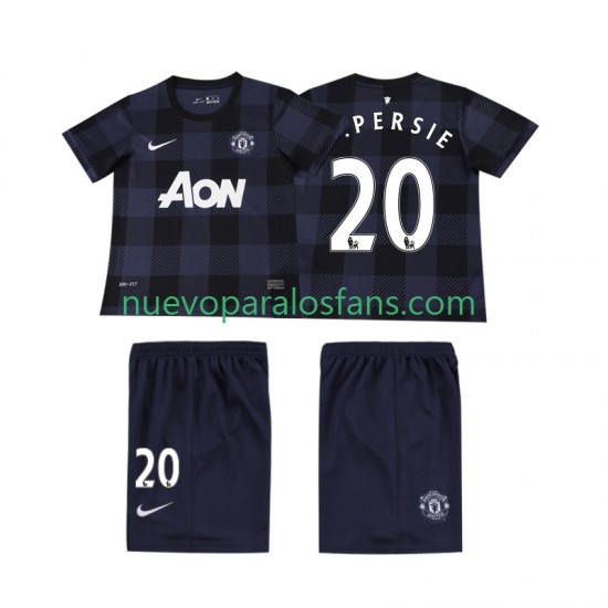 Camiseta de Fútbol Manchester United V PERSIE 20 2013 2014 Retro Niño Exterior Manga Corta