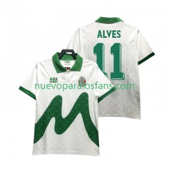 Camiseta de Fútbol México ALVES 11 1995 Retro Hombre Exterior Manga Corta