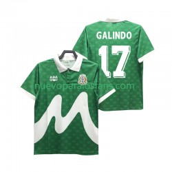 Camiseta de Fútbol México GALINDO 17 1995 Retro Hombre Casa Manga Corta