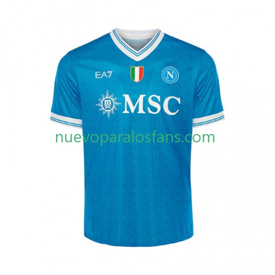 Camiseta de Fútbol Napoli Hombre Casa 2025-2026 Manga Corta