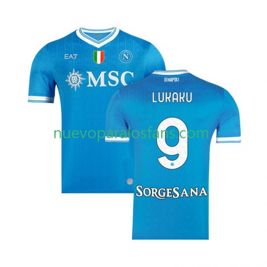 Camiseta de Fútbol Napoli Romelu Lukaku 9 Hombre Casa 2025-2026 Manga Corta