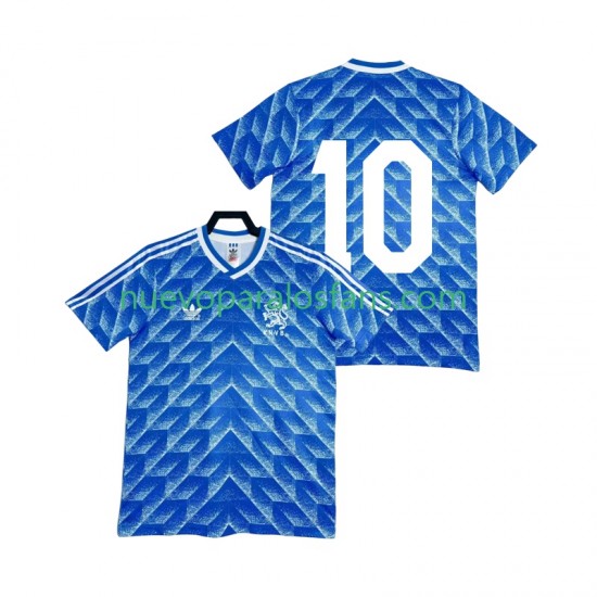 Camiseta de Fútbol Países Bajos 10 Retro Hombre Exterior 1998 Manga Corta