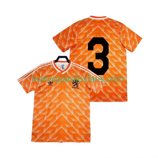 Camiseta de Fútbol Países Bajos 3 1988 Retro Hombre Casa Manga Corta