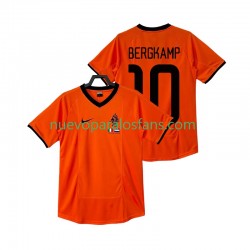 Camiseta de Fútbol Países Bajos BERGKAMP 10 2000 Retro Hombre Casa Manga Corta