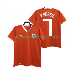 Camiseta de Fútbol Países Bajos Robin van Persie 7 Retro Hombre Casa 2008 Manga Corta