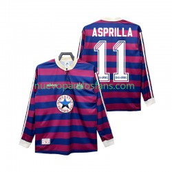 Camiseta de Fútbol Newcastle United ASPRILLA 11 1995 1997 Retro Hombre Exterior Manga Larga