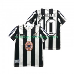 Camiseta de Fútbol Newcastle United FERDINANE 10 1995 1997 Retro Hombre Casa Manga Corta