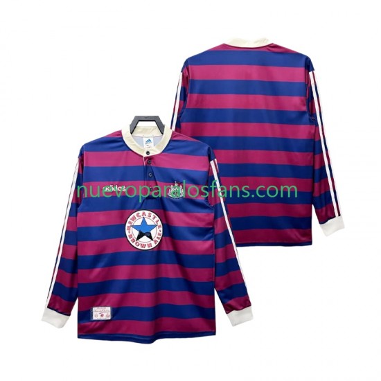 Camiseta de Fútbol Newcastle United 1995 1997 Retro Hombre Exterior Manga Larga