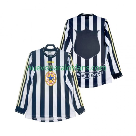 Camiseta de Fútbol Newcastle United 1997 Retro Hombre Casa 1999 Manga Larga