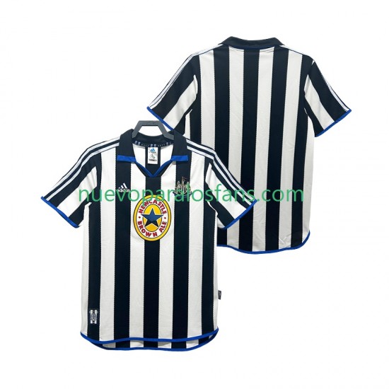 Camiseta de Fútbol Newcastle United 2000 Retro Hombre Casa 1999 Manga Corta