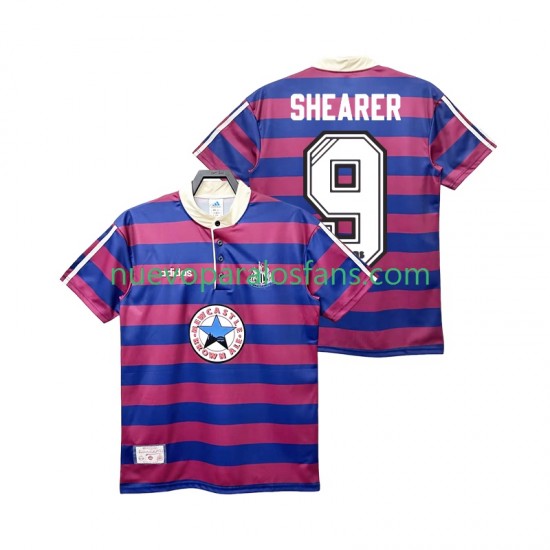 Camiseta de Fútbol Newcastle United SHEARER 9 1995 1997 Retro Hombre Exterior Manga Corta