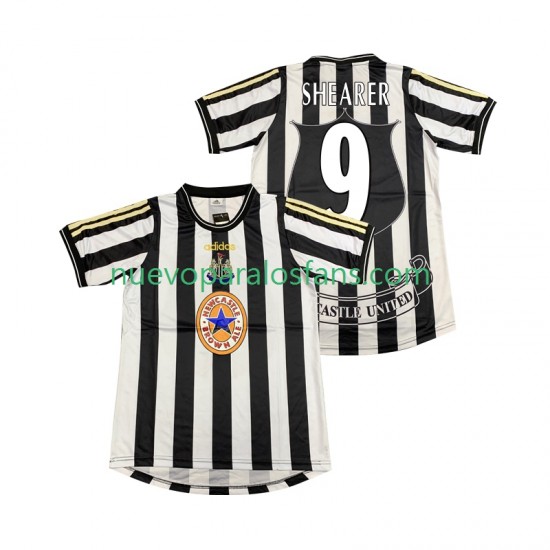 Camiseta de Fútbol Newcastle United SHEARER 9 1997 Retro Hombre Casa 1999 Manga Corta