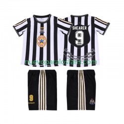 Camiseta de Fútbol Newcastle United SHEARER 9 1997 Retro Niño Casa 1999 Manga Corta