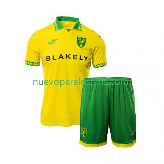 Camiseta de Fútbol Norwich City Niño Casa 2025-2026 Manga Corta