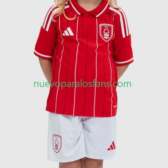 Camiseta de Fútbol Nottingham Forest Niño Casa 2025-2026 Manga Corta