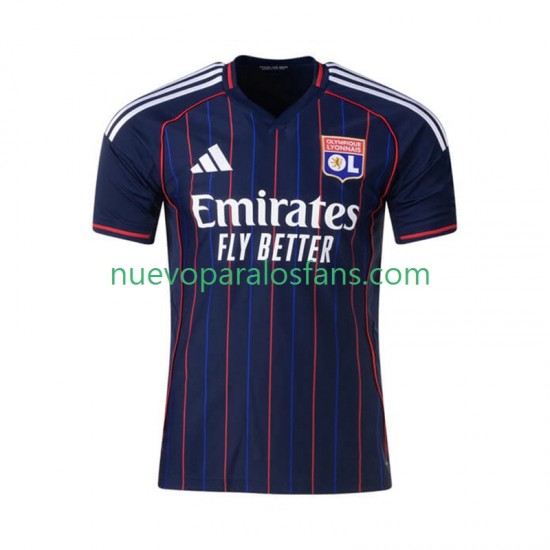 Camiseta de Fútbol Olympique de Lyon Hombre Exterior 2025-2026 Manga Corta