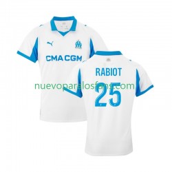 Camiseta de Fútbol Olympique de Marsella Adrien Rabiot 25 Hombre Casa 2025-2026 Manga Corta