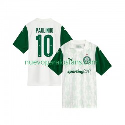 Camiseta de Fútbol Palmeiras Paulinho 10 Hombre Exterior 2025-2026 Manga Corta