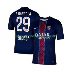 Camiseta de Fútbol Paris Saint-Germain Bradley Barcola 29 Hombre Casa 2025-2026 Manga Corta