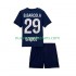 Camiseta de Fútbol Paris Saint-Germain Bradley Barcola 29 Niño Casa 2025-2026 Manga Corta