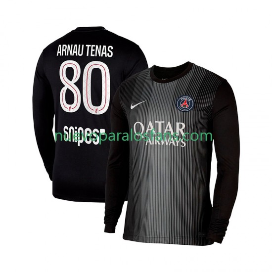 Camiseta de Fútbol Paris Saint-Germain Arnau Tenas 80 Portero Hombre Casa 2025-2026 Manga Larga