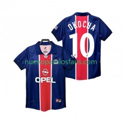 Camiseta de Fútbol Paris Saint-Germain OKOCHA 10 Retro Hombre Casa 1998 1999 Manga Corta