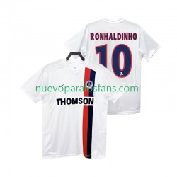 Camiseta de Fútbol Paris Saint-Germain RONHALDINHO 10 2003 Retro Hombre Exterior 2002 Manga Corta