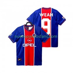 Camiseta de Fútbol Paris Saint-Germain WEAH 9 1995 1996 Retro Hombre Casa Manga Corta