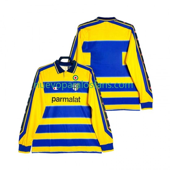 Camiseta de Fútbol Parma 2000 Retro Hombre Casa 1999 Manga Larga