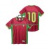 Camiseta de Fútbol Portugal 10 Retro Hombre Casa 1998 Manga Corta