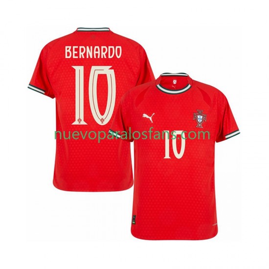 Camiseta de Fútbol Portugal Bernardo Silva 10 Hombre Casa 2025-2026 Manga Corta