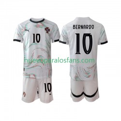 Camiseta de Fútbol Portugal Bernardo Silva 10 Niño Exterior 2025-2026 Manga Corta