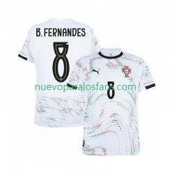 Camiseta de Fútbol Portugal Bruno Fernandes 8 Hombre Exterior 2025-2026 Manga Corta