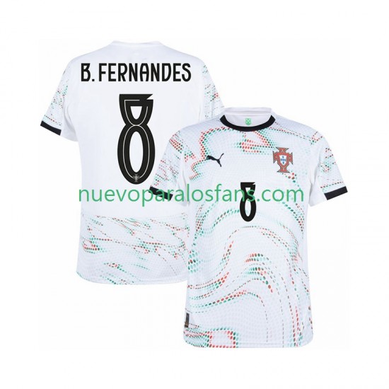 Camiseta de Fútbol Portugal Bruno Fernandes 8 Hombre Exterior 2025-2026 Manga Corta